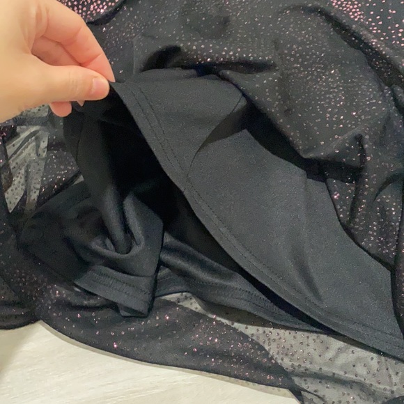 Vintage 90s Byer Too Black Midi Dress Sparkle, Size Medium - Picture 9 of 9